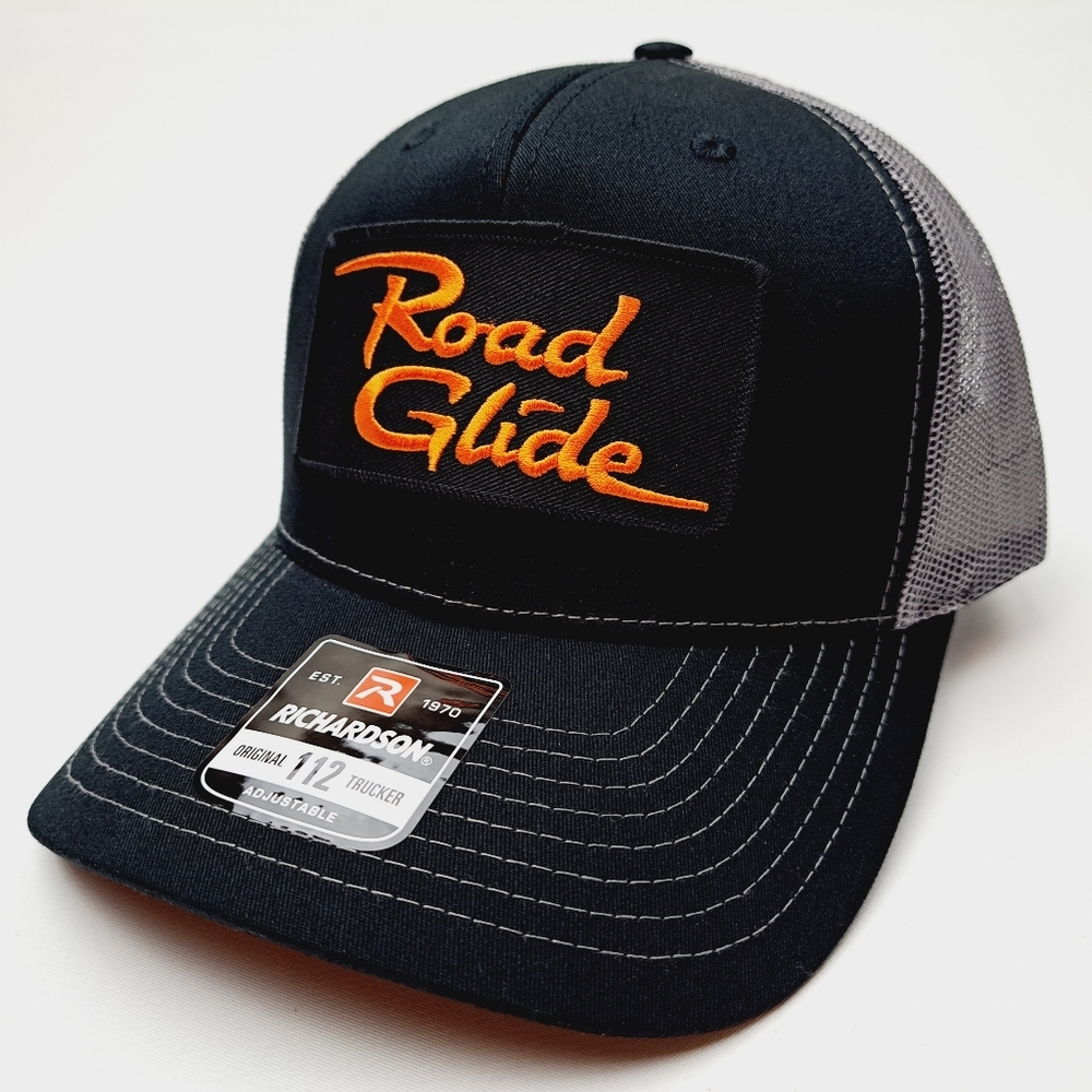 Road Glide Harley Richardson 112 Trucker Embroidered Patch Mesh Snapback Ca…